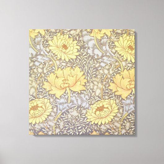 William Morris Chrysanthemum Moeder Bloemen Canvas Afdruk (Voorkant)