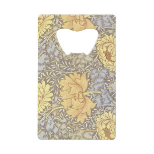 William Morris Chrysanthemum Moeder Bloemen Creditkaart Flessenopener