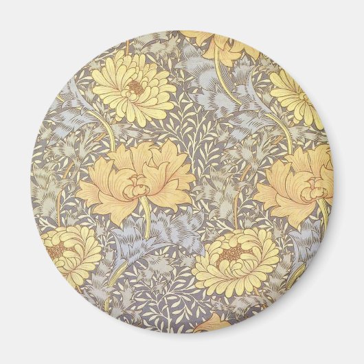 William Morris Chrysanthemum Moeder Bloemen Magneet (Voorkant)