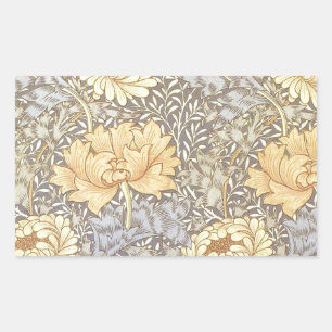 William Morris Chrysanthemum Moeder Bloemen Rechthoekige Sticker