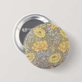William Morris Chrysanthemum Moeder Bloemen Ronde Button 5,7 Cm (Voorkant /achterkant)