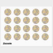 William Morris Chrysanthemum Moeder Bloemen Ronde Sticker (Vel)