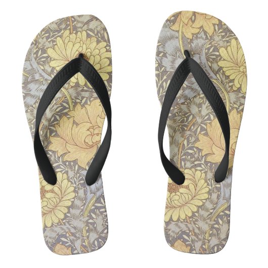 William Morris Chrysanthemum Moeder Bloemen Teenslippers (Voetbed)