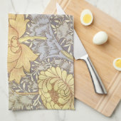 William Morris Chrysanthemum Moeder Bloemen Theedoek (Quarter Fold)