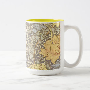 William Morris Chrysanthemum Moeder Bloemen Tweekleurige Koffiemok