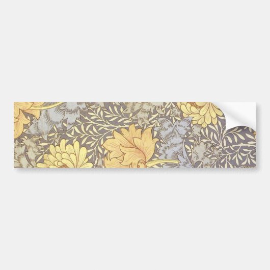 William Morris Chrysanthemum Mooie Bloem Bumpersticker (Voorkant)