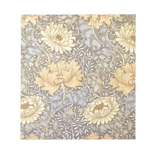 William Morris Chrysanthemum Mooie Bloem Notitieblok (Voorkant)