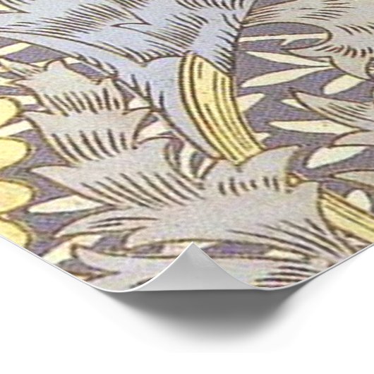 William Morris Chrysanthemum Mooie Bloem Poster (Hoek)