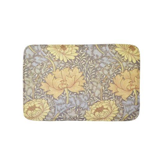 William Morris Chrysanthemum Mum Bloemen Badmat (Voorkant)