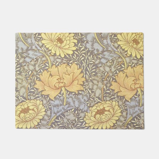 William Morris Chrysanthemum Mum Bloemen Deurmat (Voorkant)