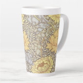 William Morris Chrysanthemum Mum Bloemen Latte Mok (Rechterhoek)