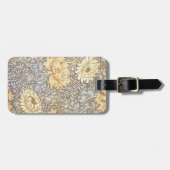 William Morris Chrysanthemum Mum Flowers Bagagelabel (Voorkant horizontaal)