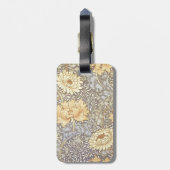 William Morris Chrysanthemum Mum Flowers Bagagelabel (Achterkant verticaal)