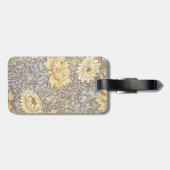 William Morris Chrysanthemum Mum Flowers Bagagelabel (Achterkant horizontaal)