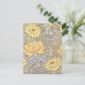 William Morris Chrysanthemum Mum Flowers Briefkaart (Staand voorkant)