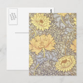 William Morris Chrysanthemum Mum Flowers Briefkaart (Voorkant / Achterkant)