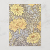William Morris Chrysanthemum Mum Flowers Briefkaart (Voorkant)