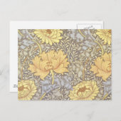 William Morris Chrysanthemum Mum Flowers Briefkaart (Voorkant / Achterkant)