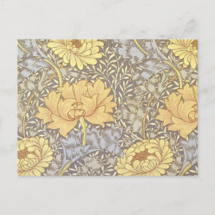 William Morris Chrysanthemum Mum Flowers Briefkaart