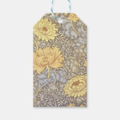 William Morris Chrysanthemum Mum Flowers Cadeaulabel (Voorkant)