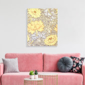 William Morris Chrysanthemum Mum Flowers Canvas Afdruk (Insitu (Woonkamer))