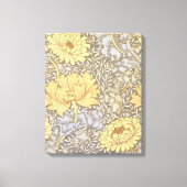 William Morris Chrysanthemum Mum Flowers Canvas Afdruk (Voorkant)