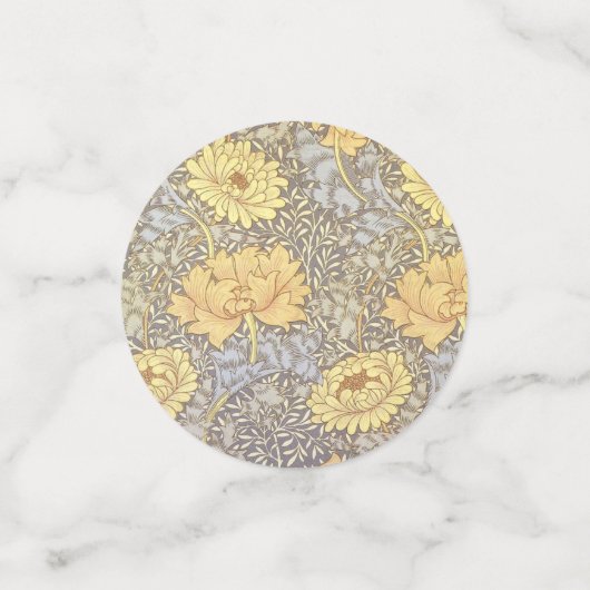 William Morris Chrysanthemum Mum Flowers Confetti (Kleine voorkant)