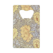 William Morris Chrysanthemum Mum Flowers Creditkaart Flessenopener (Voorkant)