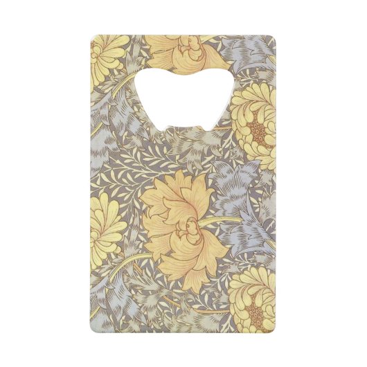 William Morris Chrysanthemum Mum Flowers Creditkaart Flessenopener (Voorkant)