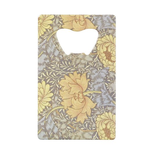 William Morris Chrysanthemum Mum Flowers Creditkaart Flessenopener (Achterkant)