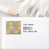 William Morris Chrysanthemum Mum Flowers Etiket (Insitu)