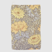 William Morris Chrysanthemum Mum Flowers Golfhanddoek (Voorkant)