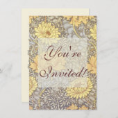 William Morris Chrysanthemum Mum Flowers Kaart (Voorkant / Achterkant)