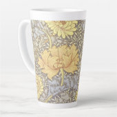 William Morris Chrysanthemum Mum Flowers Latte Mok (Linkerhoek)