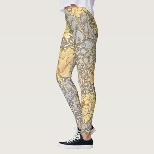 William Morris Chrysanthemum Mum Flowers Leggings (Links)