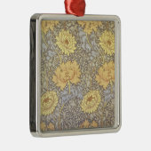William Morris Chrysanthemum Mum Flowers Metalen Ornament (Rechts)