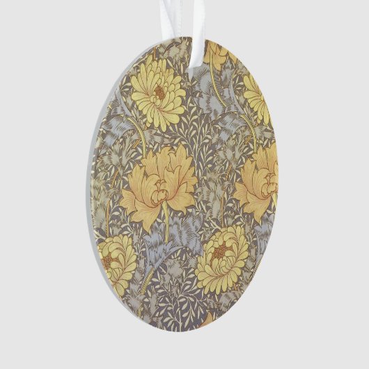 William Morris Chrysanthemum Mum Flowers Ornament (voorkant)