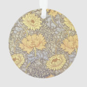 William Morris Chrysanthemum Mum Flowers Ornament (achterkant)