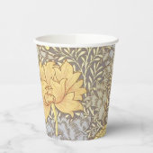William Morris Chrysanthemum Mum Flowers Papieren Bekers (Links)