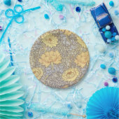 William Morris Chrysanthemum Mum Flowers Papieren Bordje (Feest)