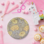 William Morris Chrysanthemum Mum Flowers Papieren Bordje (Feest)