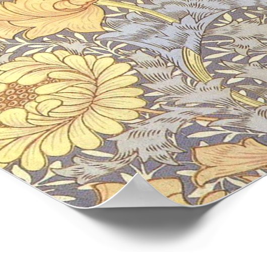 William Morris Chrysanthemum Mum Flowers Poster (Hoek)