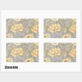 William Morris Chrysanthemum Mum Flowers Rechthoekige Sticker (Vel)
