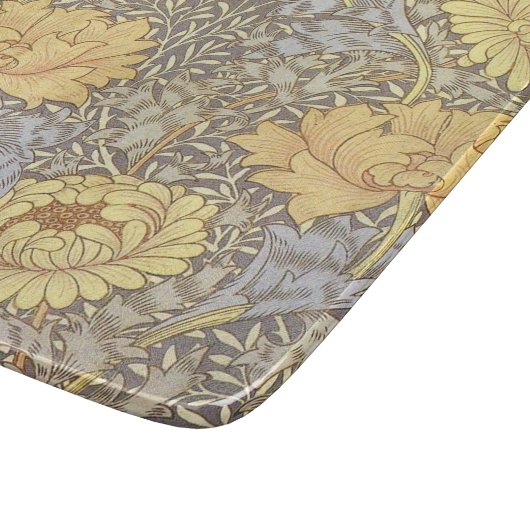 William Morris Chrysanthemum Mum Flowers Snijplank (Hoek)