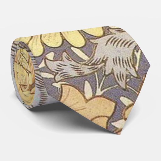 William Morris Chrysanthemum Mum Flowers Stropdas (Opgerold)