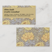 William Morris Chrysanthemum Mum Flowers Visitekaartje (Voorkant / Achterkant)