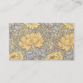 William Morris Chrysanthemum Mum Flowers Visitekaartje (Achterkant)