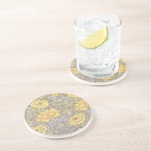 William Morris Chrysanthemum Mum Flowers Zandsteen Onderzetter (Zijkant)