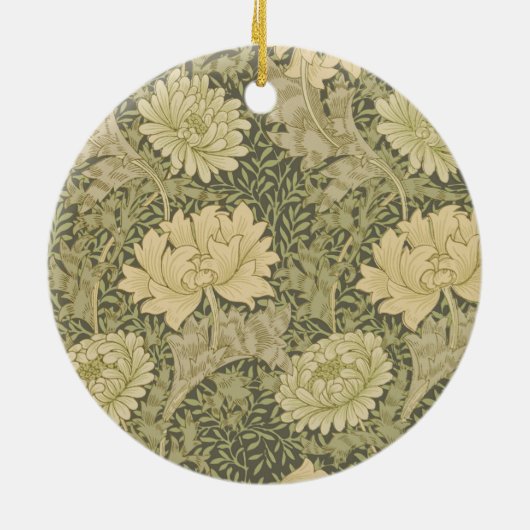 William Morris Chrysanthemum Mum Keramisch Ornament (Achterkant)