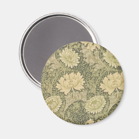 William Morris Chrysanthemum Mum Magneet (Voorkant / Achterkant)